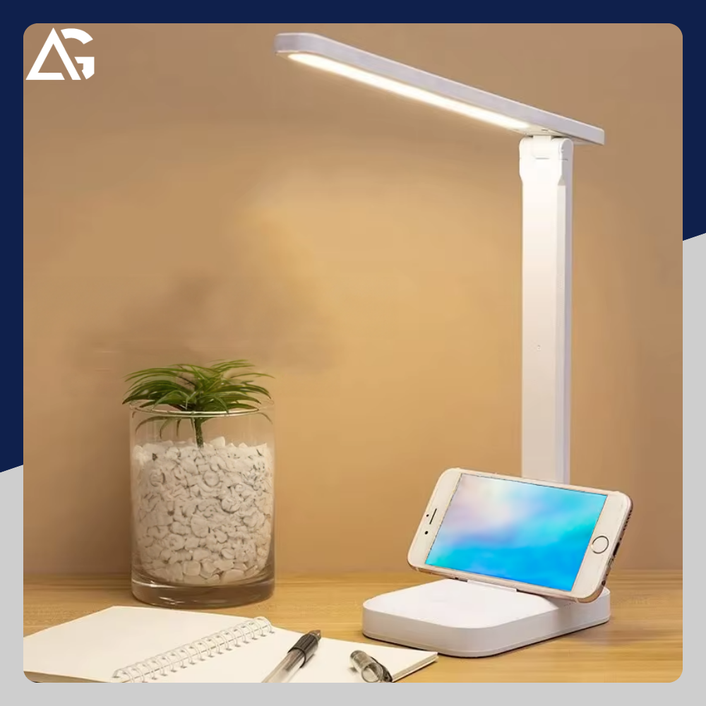 Lampka biurkowa LED bezprzewodowa USB szkolna do czytania nocna regulowana - obrazek 9