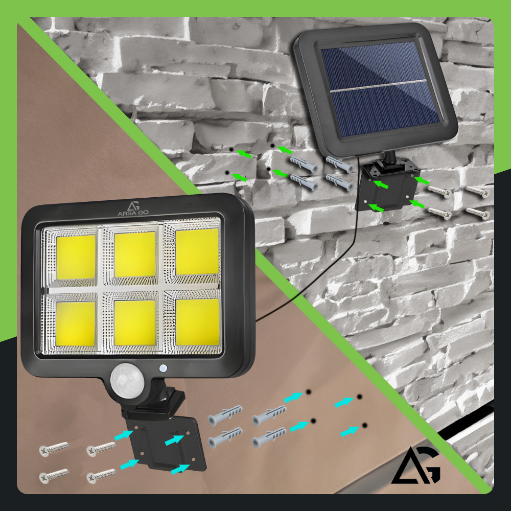 Lampa solarna ogrodowa LED z czujnikiem ruchu i zmierzchu mocna zewnętrzna - obrazek 6