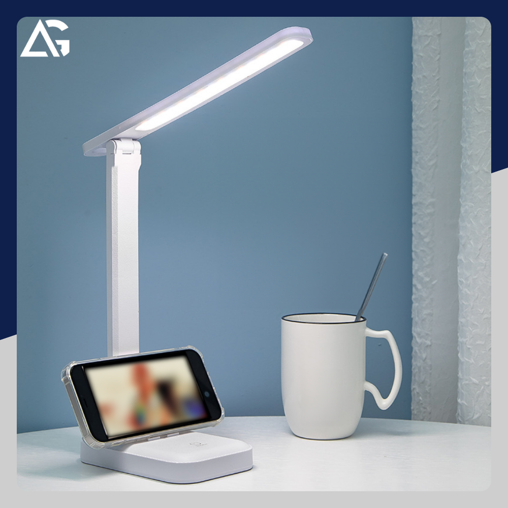 Lampka biurkowa LED bezprzewodowa USB szkolna do czytania nocna regulowana - obrazek 7