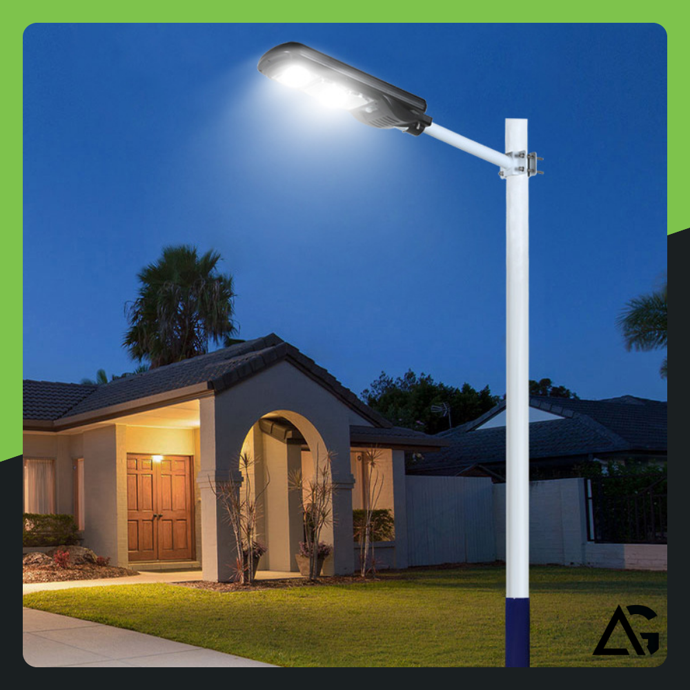 Lampa solarna LED 1400W uliczna z czujnikiem ruchu zmierzchu pilot mocna zewnętrzna - obrazek 5