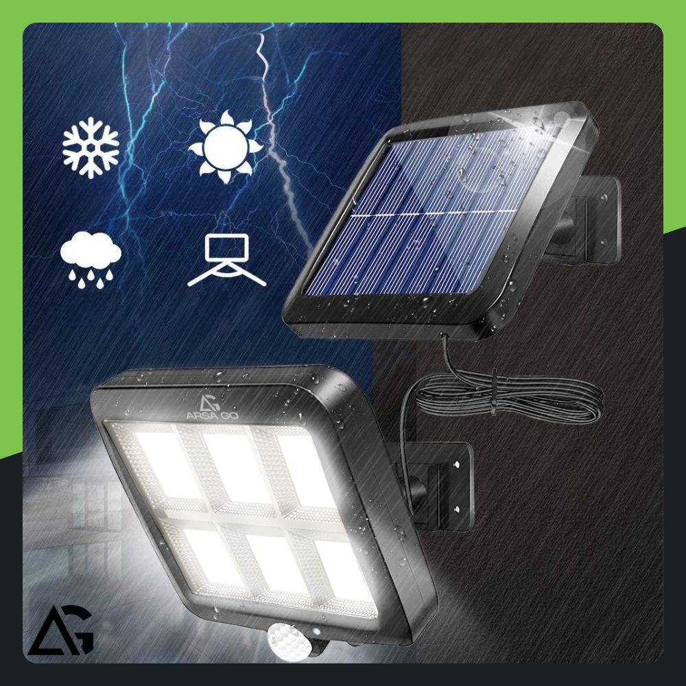 Lampa solarna ogrodowa LED z czujnikiem ruchu i zmierzchu mocna zewnętrzna - obrazek 3