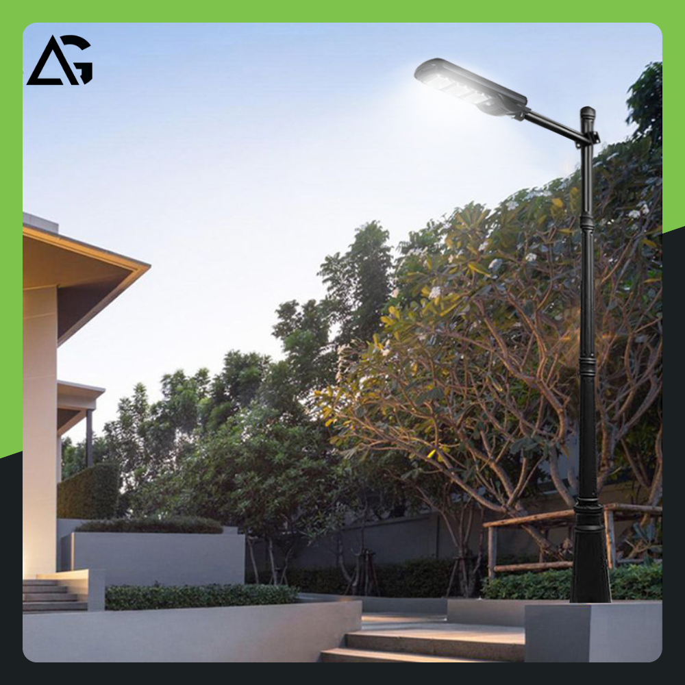 Lampa solarna LED 1400W uliczna z czujnikiem ruchu zmierzchu pilot mocna zewnętrzna - obrazek 2