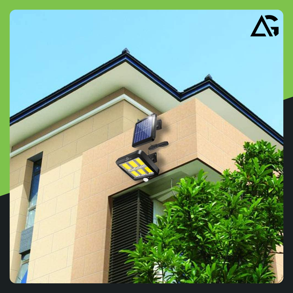 Lampa solarna ogrodowa LED z czujnikiem ruchu i zmierzchu mocna zewnętrzna - obrazek 2