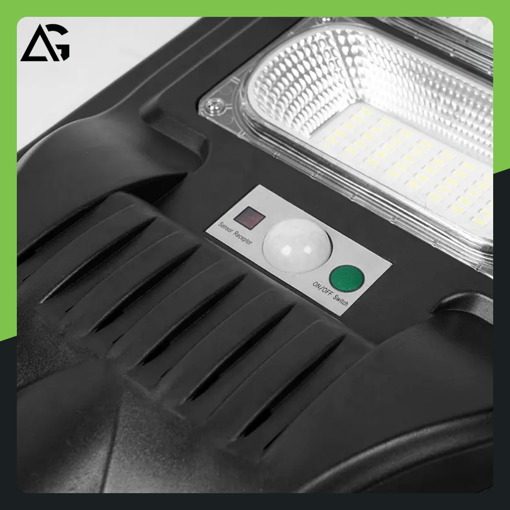 Lampa solarna LED 1400W uliczna z czujnikiem ruchu zmierzchu pilot mocna zewnętrzna - obrazek 4