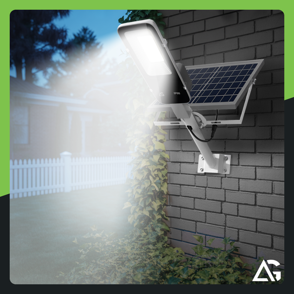 Lampa solarna LED z pilotem i czujnikiem ruchu do ogrodu 1000W - obrazek 2