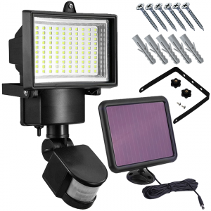 Reflektor halogen lampa solarna LED 250W z czujnikiem ruchu panel pilot zewnętrzna
