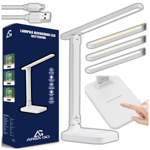 Lampka biurkowa LED bezprzewodowa USB szkolna do czytania nocna regulowana