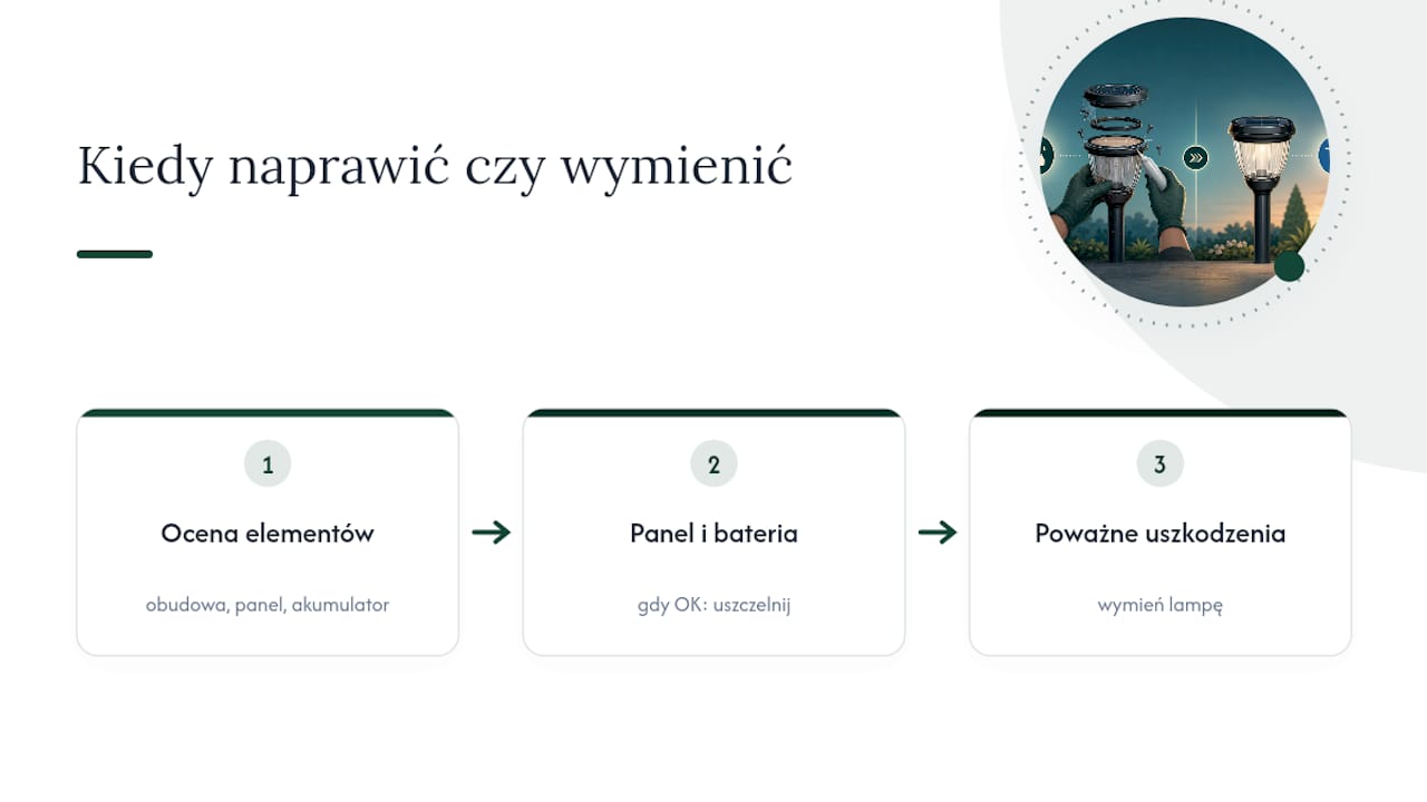 Ocena stanu obudowy panelu i akumulatora