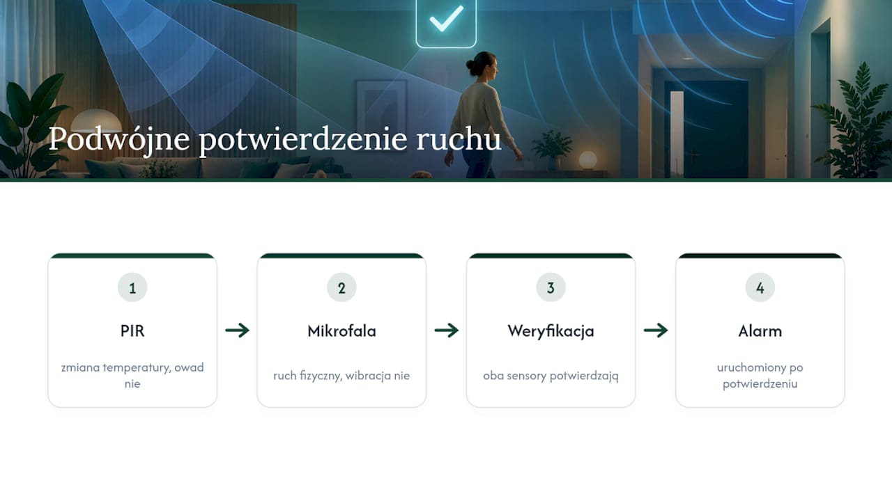 Schemat podwójnego wykrywania ruchu