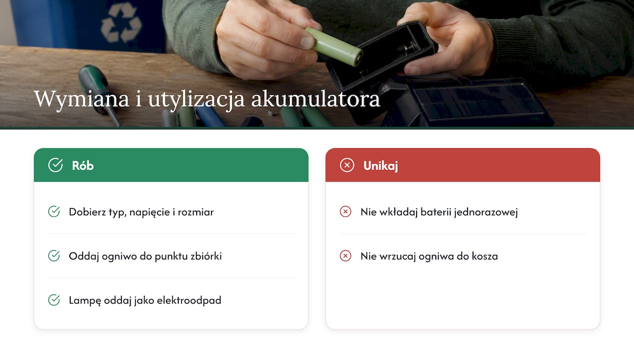 Prawidłowa wymiana i utylizacja akumulatora